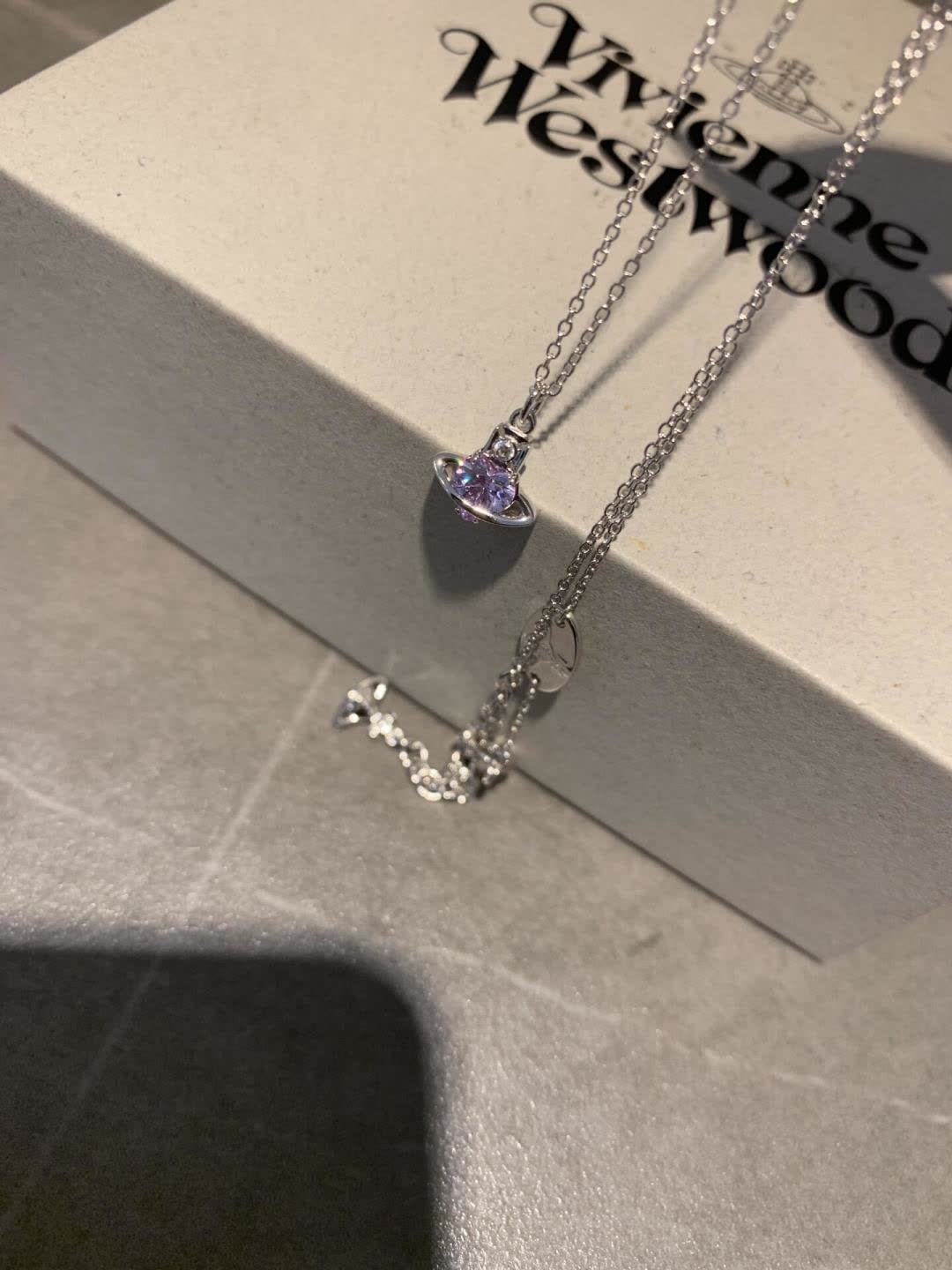 Vivienne Westwood Silver UFO Pendant Necklace